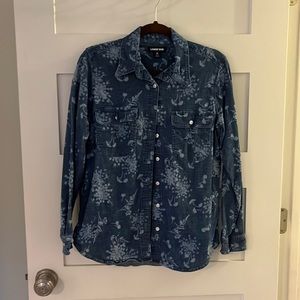 Lands End Denim Button Up shirt WM